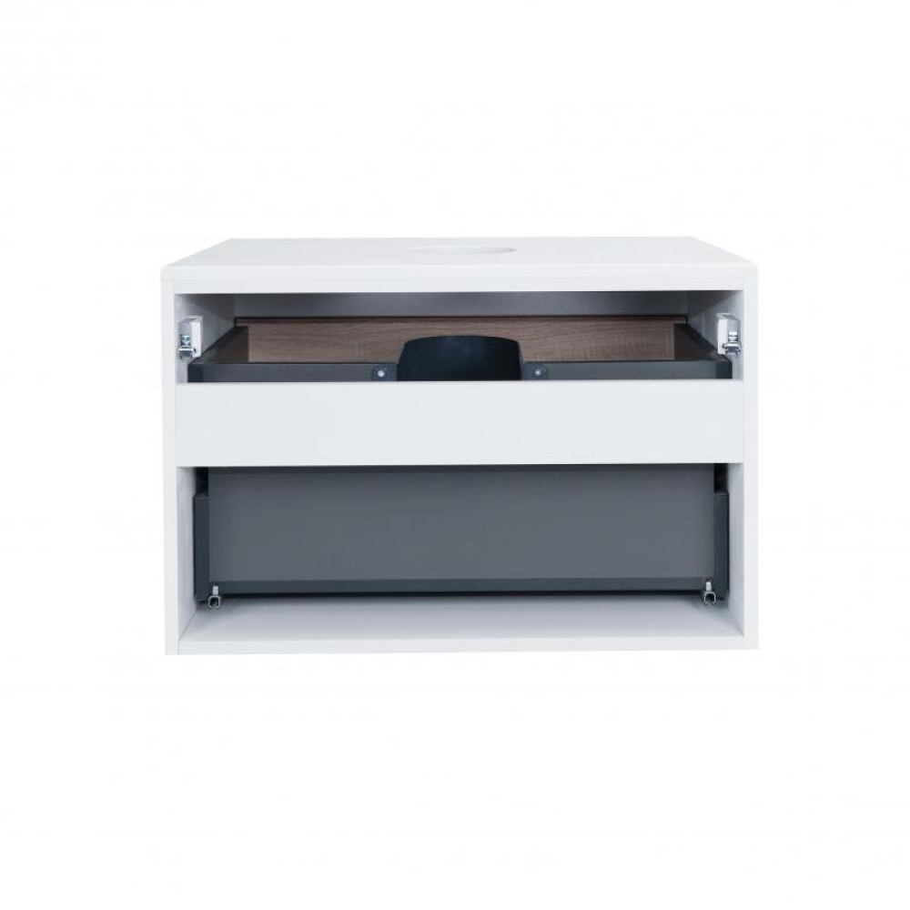 Тумба підвісна Qtap Virgo 700х476х469 White / Whitish oak зі стільницею QT1879TPА701WWO