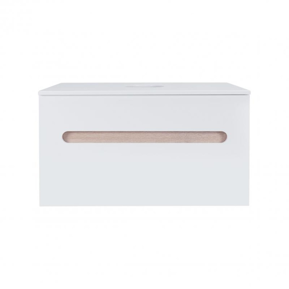 Тумба підвісна Qtap Virgo White/Whitish oak зі стільницею QT1879TPА801WWO