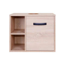 Тумба підвісна Qtap Pisces 600х480х437 Whitish oak зі стільницею QT2579TPL603WO