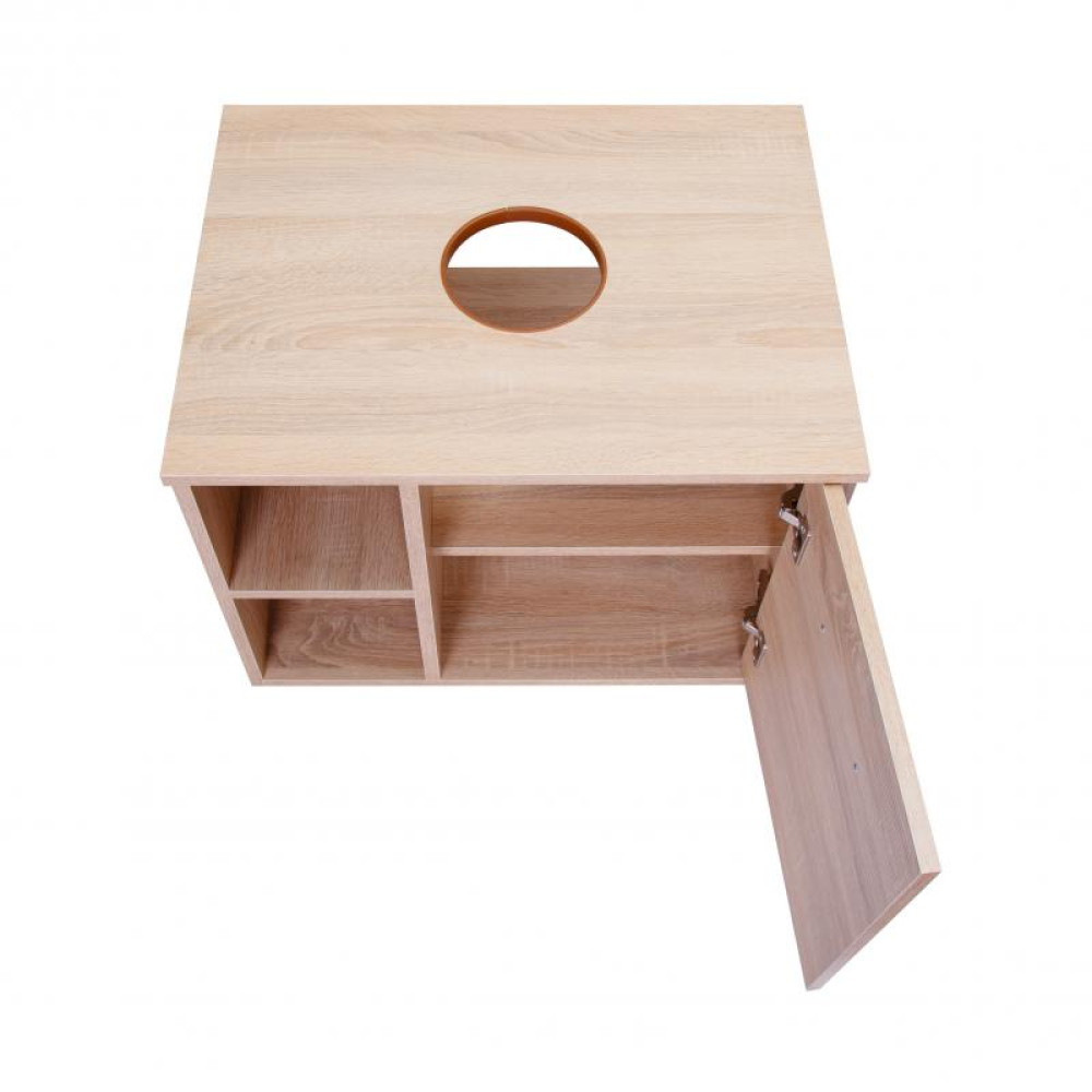 Тумба підвісна Qtap Pisces 600х480х437 Whitish oak зі стільницею QT2579TPL603WO