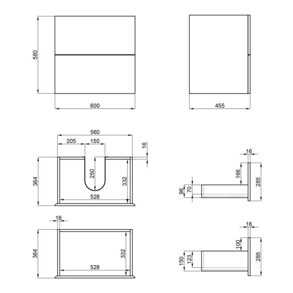 Тумба підвісна Qtap Tern White QT1774TPL601W