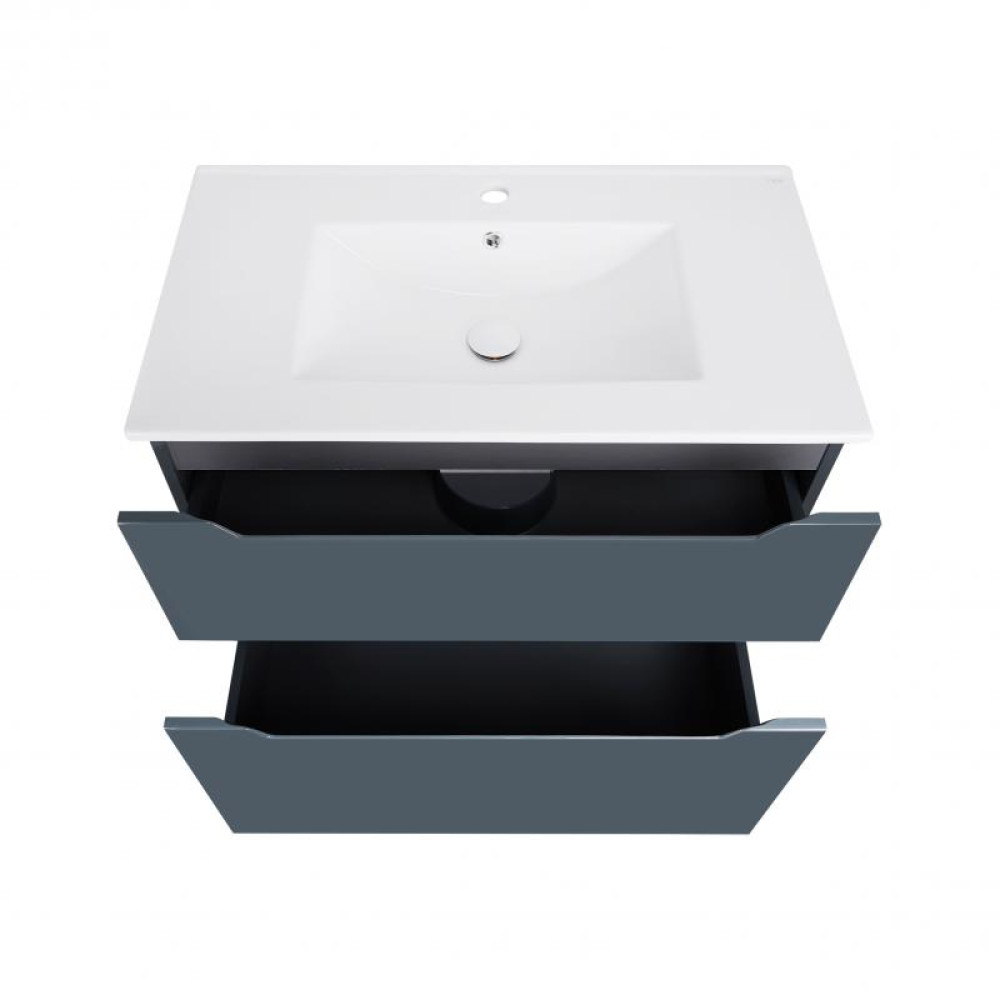 Комплект Qtap Scorpio Graphite тумба для підлоги + раковина врізна QT1471TNВ8023080CG 