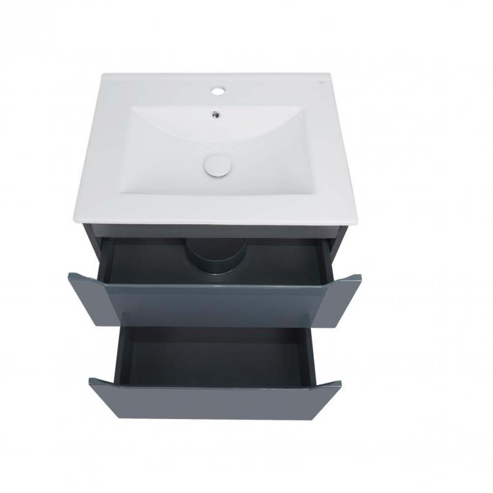 Комплект Qtap Scorpio Graphite тумба для підлоги + раковина врізна QT1471TNВ6023060CG