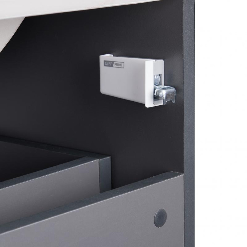 Комплект Qtap Scorpio Graphite тумба для підлоги + раковина врізна QT1471TNВ6023060CG