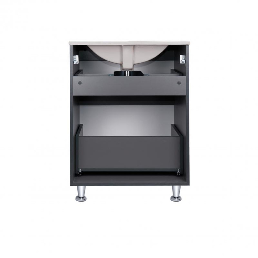 Комплект Qtap Scorpio Graphite тумба для підлоги + раковина врізна QT1471TNВ6023060CG