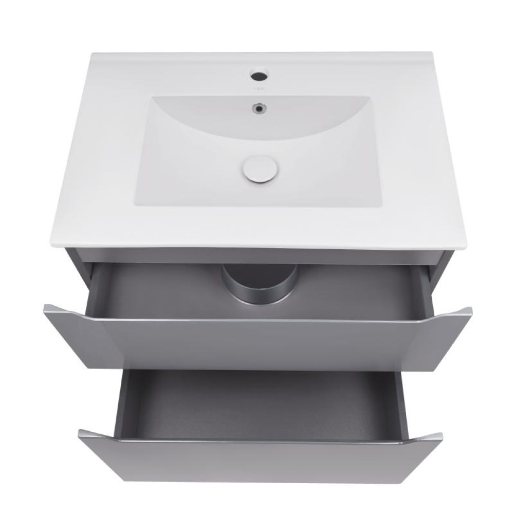 Комплект Qtap Scorpio Graphite тумба підлогова + раковина врізна QT1471TNВ7023070CG