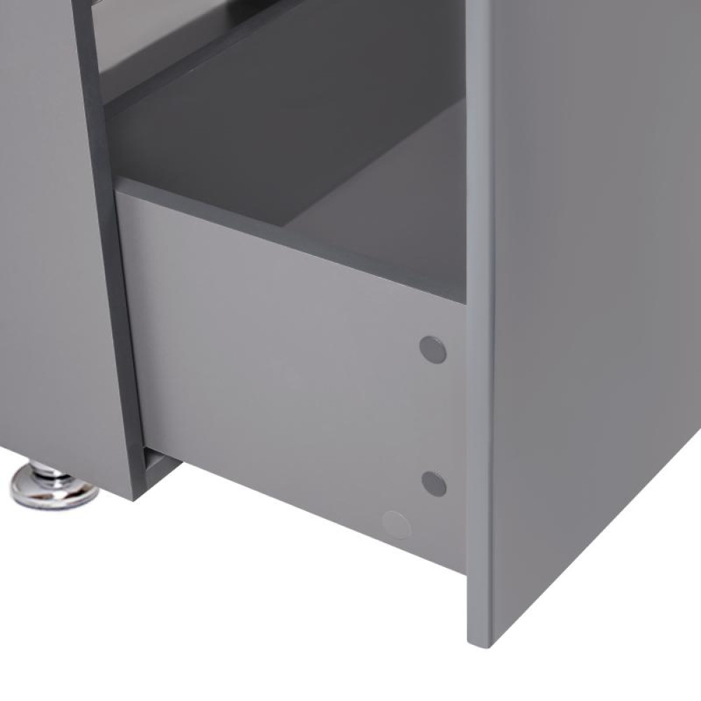 Комплект Qtap Scorpio Graphite тумба підлогова + раковина врізна QT1471TNВ7023070CG