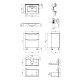 Комплект Qtap Scorpio Graphite тумба підлогова + раковина врізна QT1471TNВ7023070CG