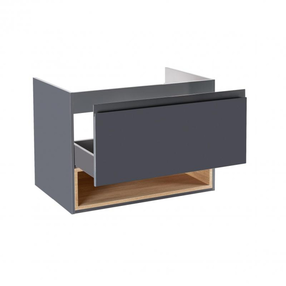 Тумба підвісна Qtap Robin GRAPHITE/WHITISH OAK QT1374TPВ8002NGWO