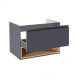 Тумба підвісна Qtap Robin GRAPHITE/WHITISH OAK QT1374TPВ8002NGWO