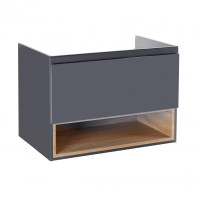 Тумба подвесная Qtap Robin GRAPHITE/WHITISH OAK QT1374TPВ8002NGWO