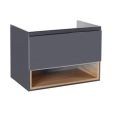 Тумба підвісна Qtap Robin GRAPHITE/WHITISH OAK QT1374TPВ8002NGWO