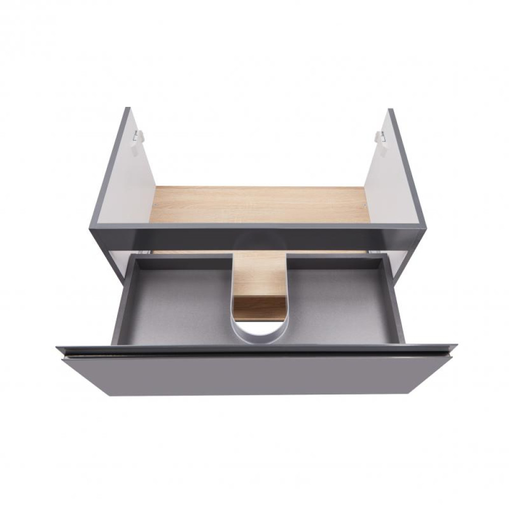 Тумба підвісна Qtap Robin GRAPHITE/WHITISH OAK QT1374TPВ8002NGWO