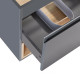 Тумба підвісна Qtap Robin GRAPHITE/WHITISH OAK QT1374TPВ8002NGWO