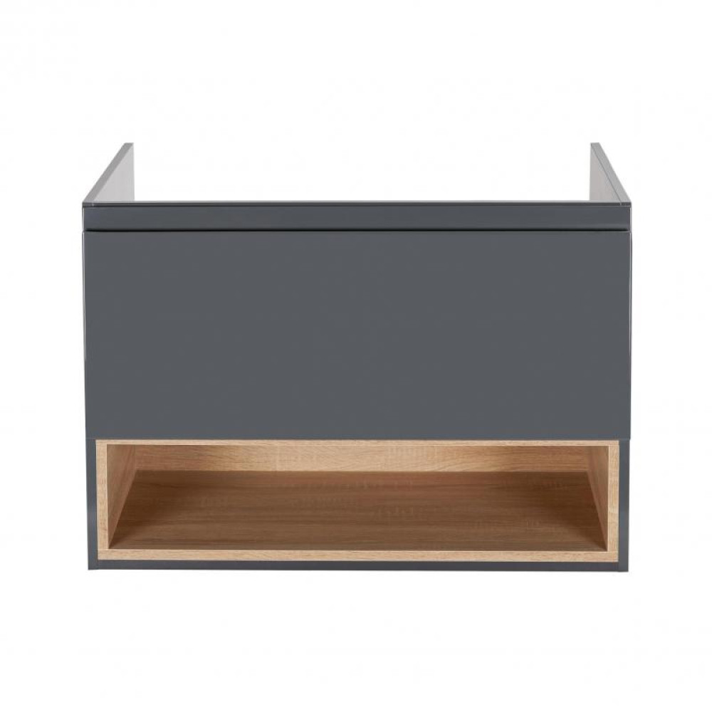 Тумба підвісна Qtap Robin GRAPHITE/WHITISH OAK QT1374TPВ9002NGWO