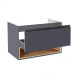Тумба підвісна Qtap Robin GRAPHITE/WHITISH OAK QT1374TPВ9002NGWO