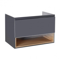 Тумба підвісна Qtap Robin GRAPHITE/WHITISH OAK QT1374TPВ9002NGWO