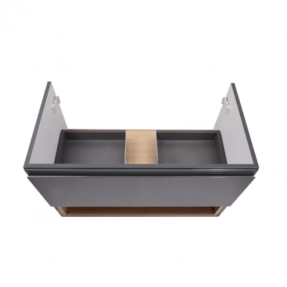 Тумба підвісна Qtap Robin GRAPHITE/WHITISH OAK QT1374TPВ9002NGWO