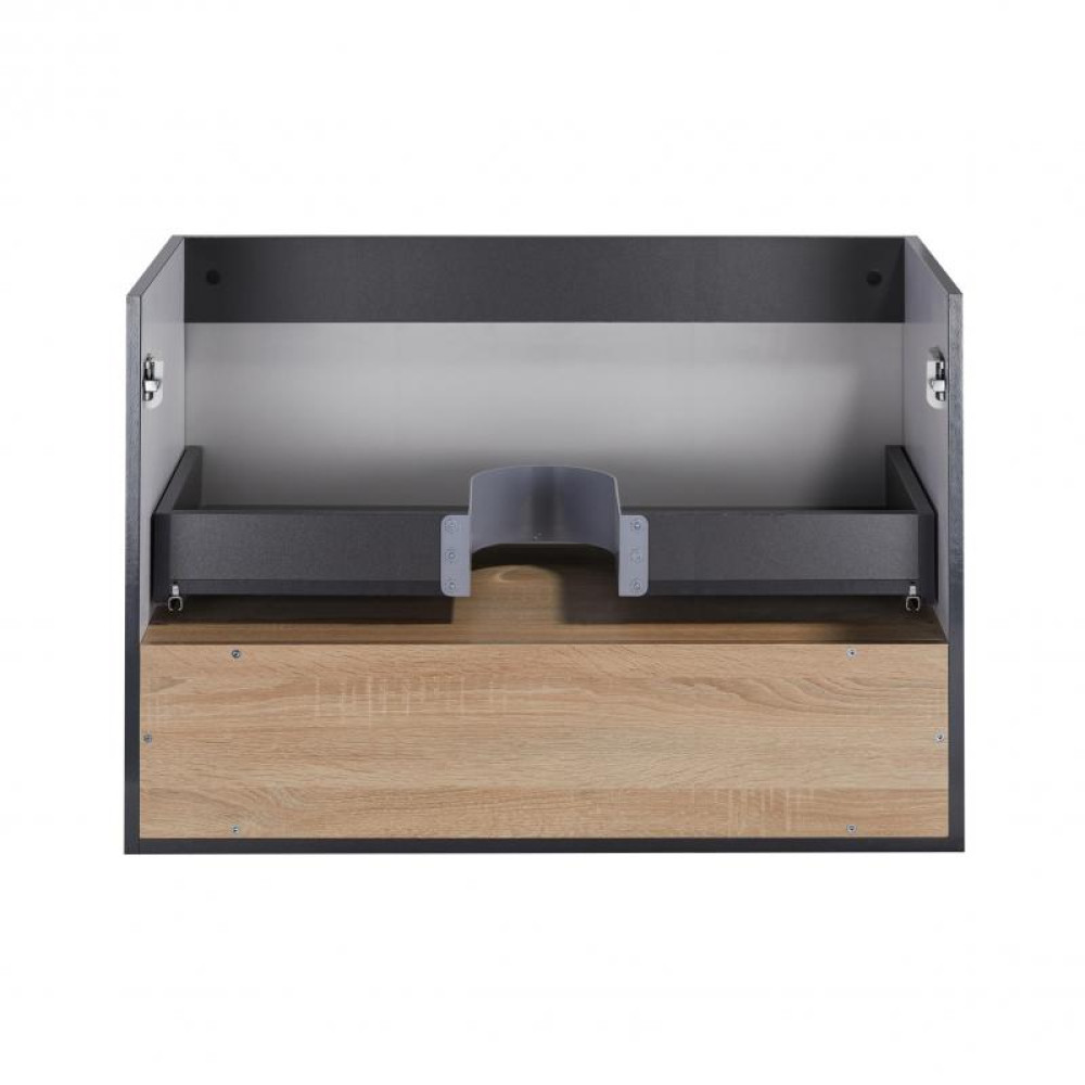 Тумба підвісна Qtap Robin GRAPHITE/WHITISH OAK QT1374TPВ9002NGWO