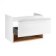 Тумба підвісна Qtap Robin WHITE/WHITISH OAK QT1374TPВ9001NWWO