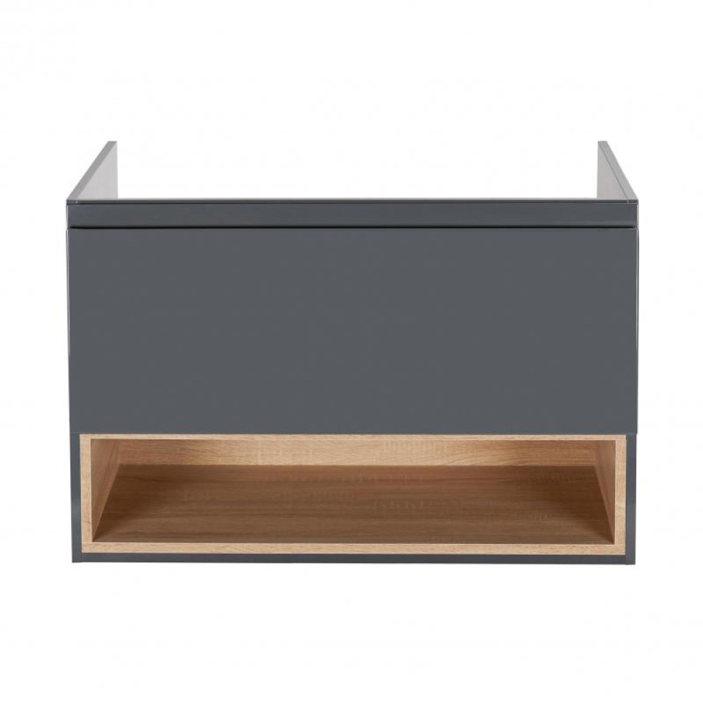 Тумба підвісна Qtap Robin GRAPHITE/WHITISH OAK QT1374TPВ1002NGWO