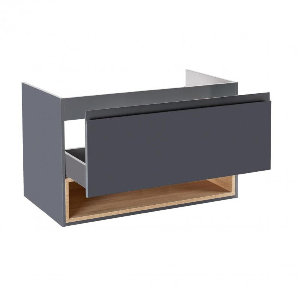 Тумба підвісна Qtap Robin GRAPHITE/WHITISH OAK QT1374TPВ1002NGWO