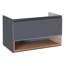 Тумба підвісна Qtap Robin GRAPHITE/WHITISH OAK QT1374TPВ1002NGWO