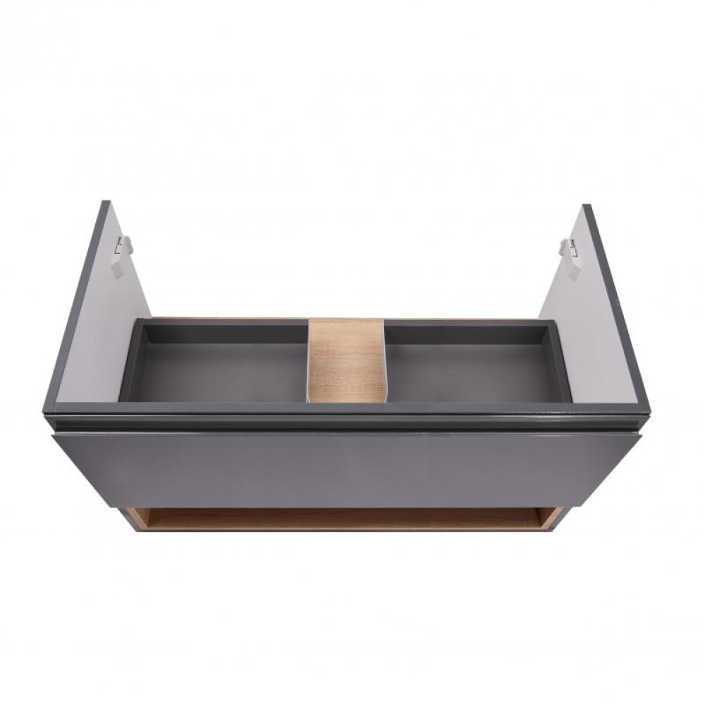 Тумба підвісна Qtap Robin GRAPHITE/WHITISH OAK QT1374TPВ1002NGWO