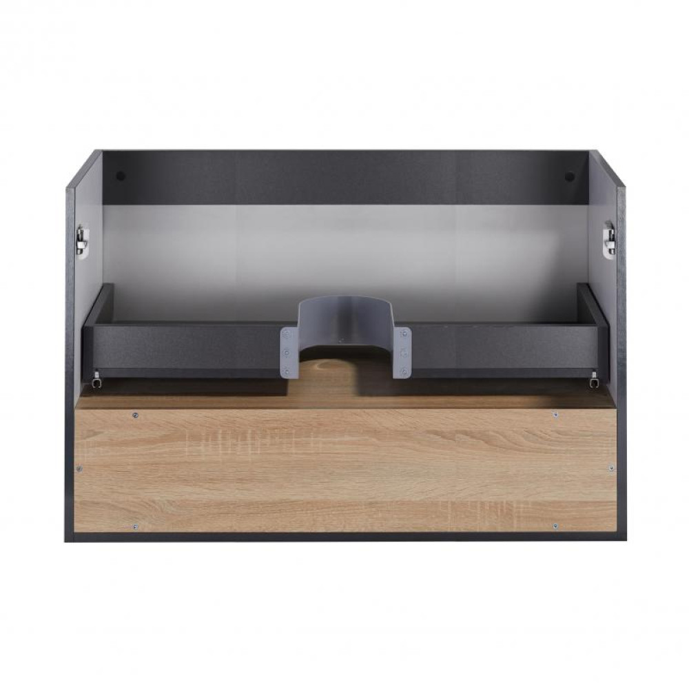 Тумба підвісна Qtap Robin GRAPHITE/WHITISH OAK QT1374TPВ1002NGWO