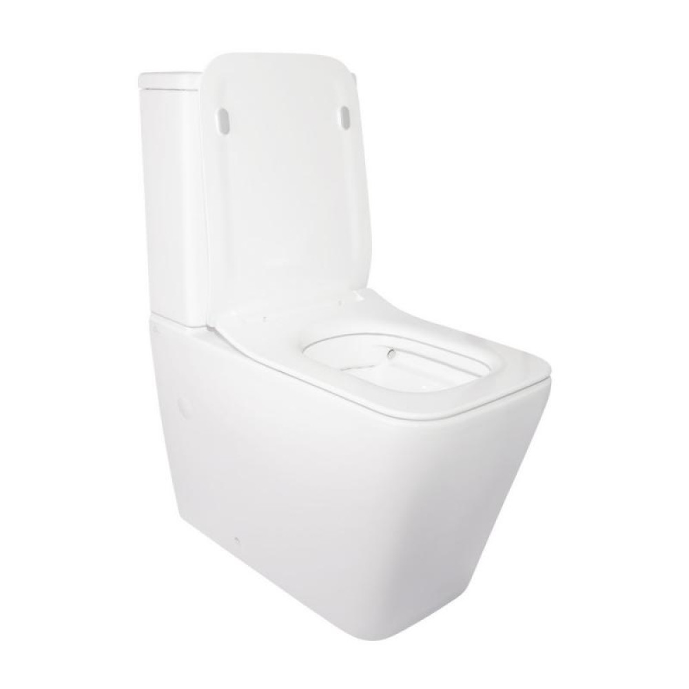 Унітаз-компакт Qtap Crow безободковий з сидінням Soft-close QT05222170W