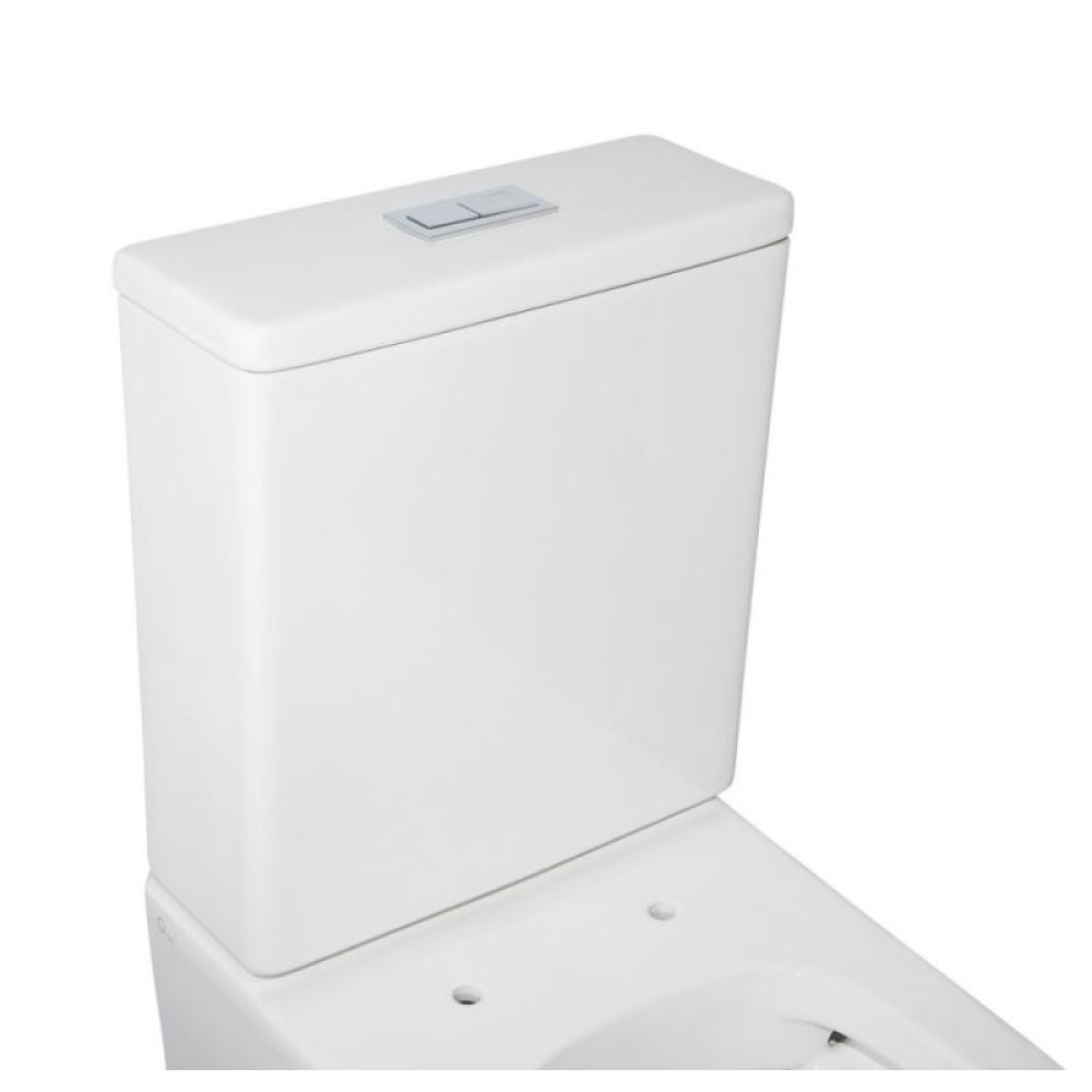Унітаз-компакт Qtap Crow безободковий з сидінням Soft-close QT05222170W