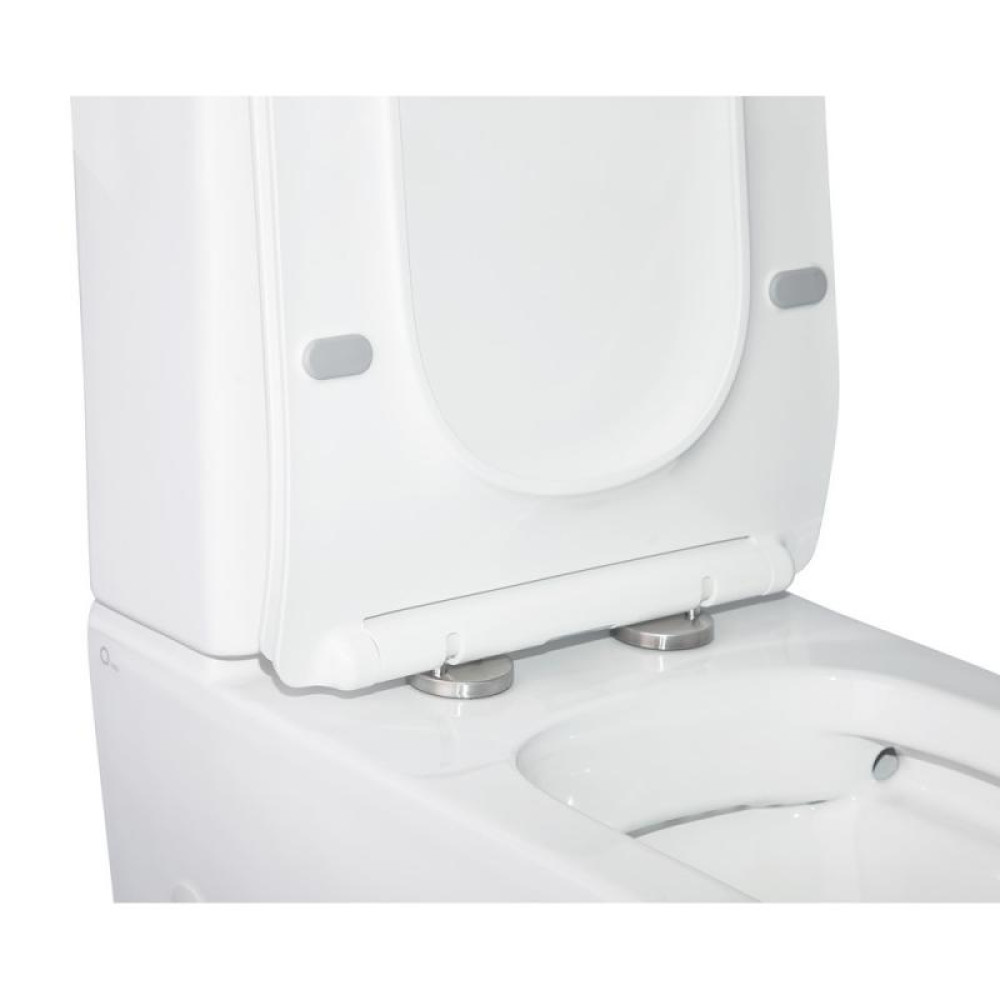 Унітаз-компакт Qtap Crow безободковий з сидінням Soft-close QT05222170W