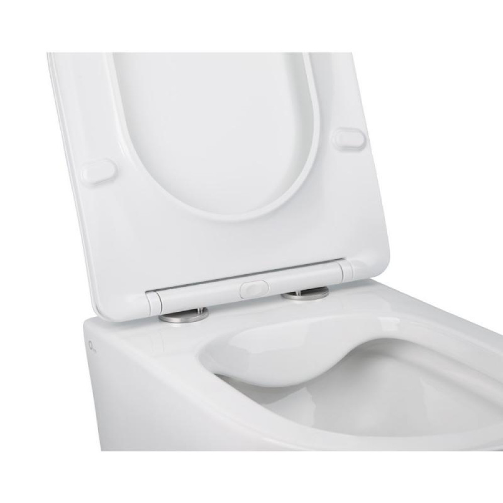 Унітаз підвісний Qtap Jay безободковий з сидінням Soft-close QT07335176W