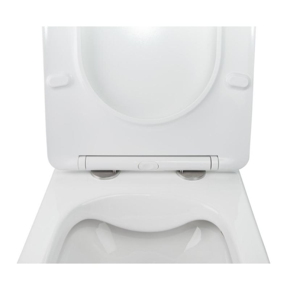 Унітаз підвісний Qtap Jay безободковий з сидінням Soft-close QT07335176W