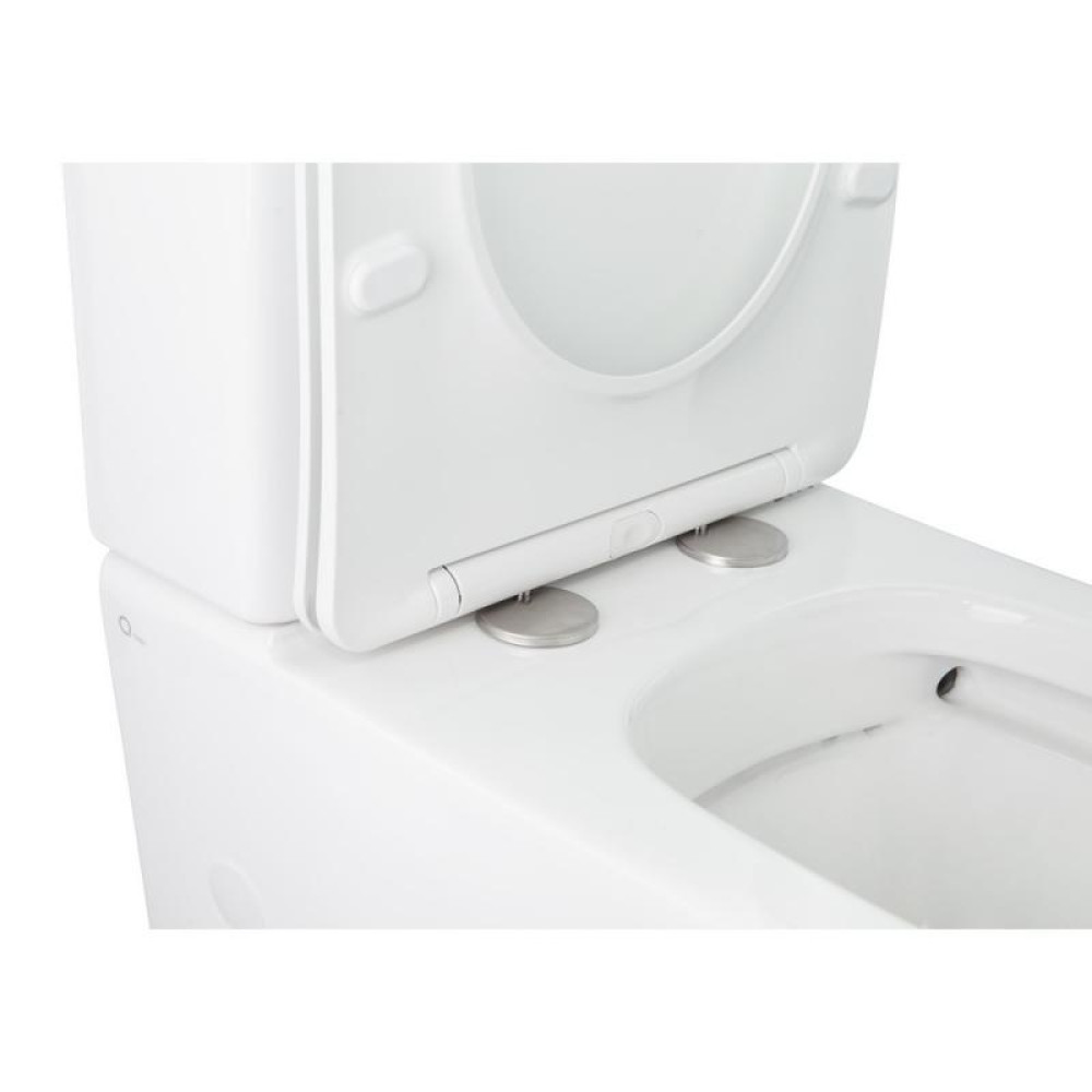 Унітаз-компакт Qtap Stork безободковий з сидінням Soft-close QT15222179W