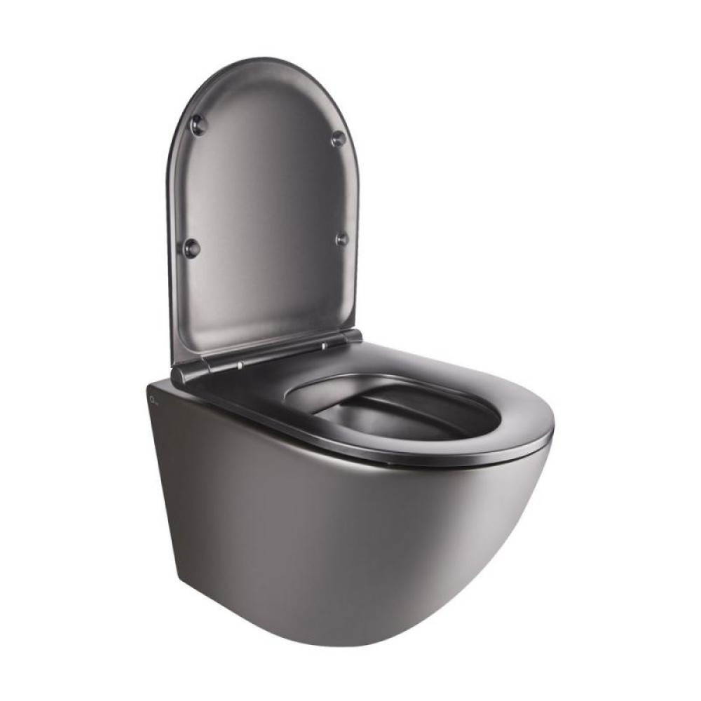 Унітаз підвісний Qtap Robin New безободковий з сидінням Soft-close QT1333046ENRMB