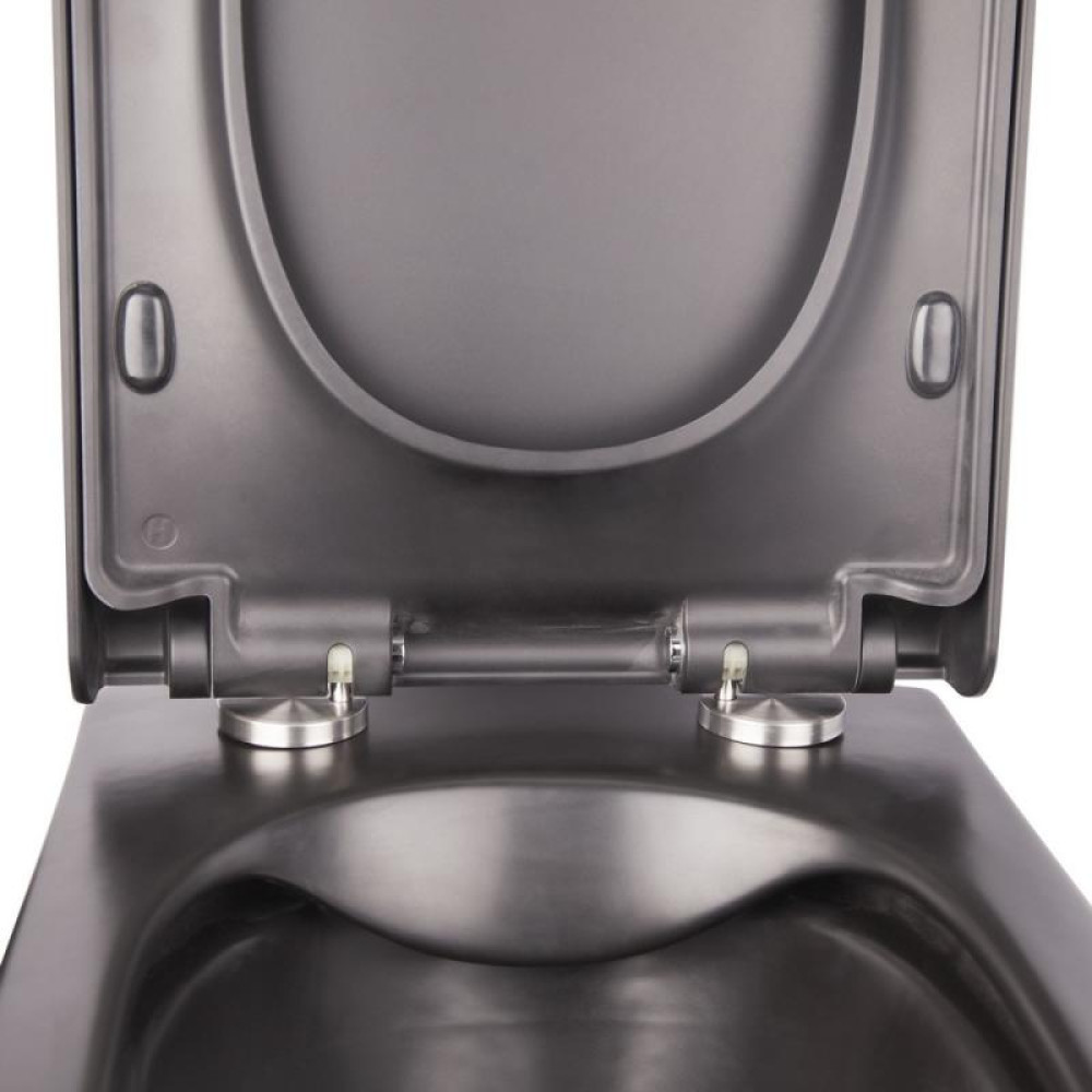 Унітаз підвісний Qtap Tern безободковий з сидінням Soft-close QT1733052ERMB