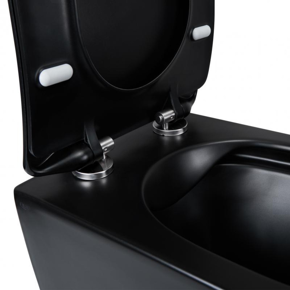 Унітаз підвісний Qtap Scorpio безободковий з сидінням Soft-close QT1433053ERMB