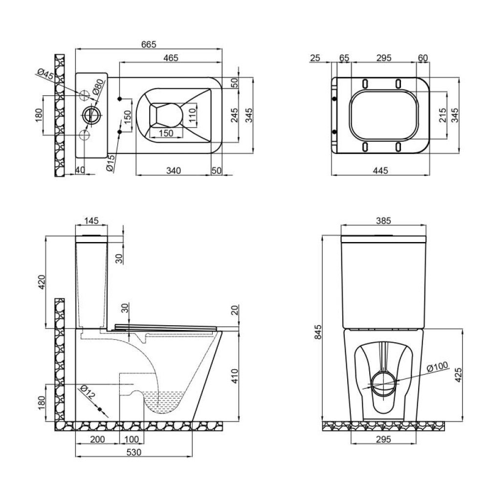 Унітаз-компакт Qtap Tern безободковий з сидінням Soft-close QT17222093ARW