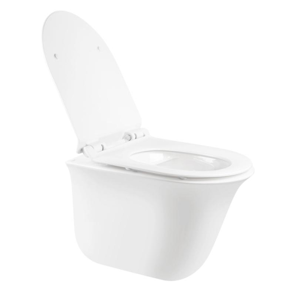 Унітаз підвісний Qtap Virgo безободковий з сидінням Soft-close QT1833051ERW