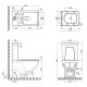 Унітаз-компакт Qtap Aries безободковий з сидінням Soft-close QT03222171ARW