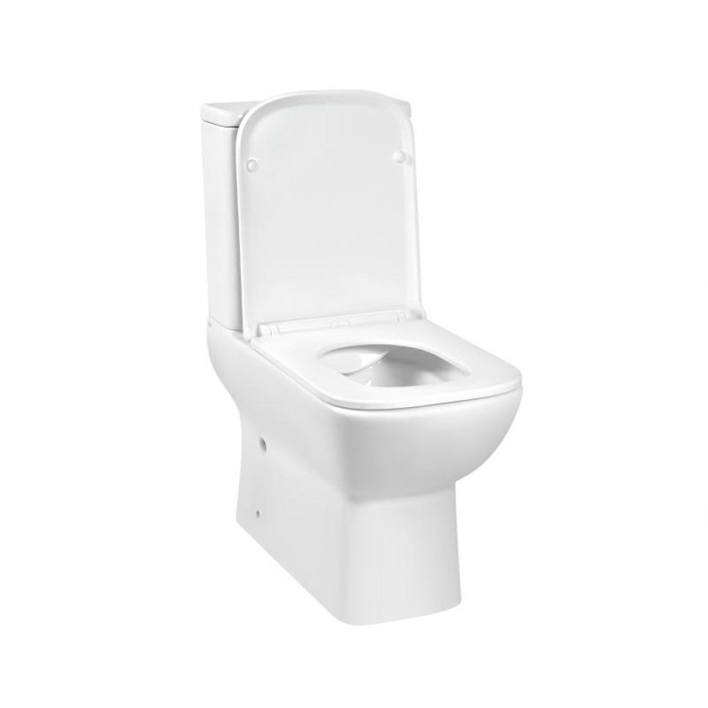 Унітаз-компакт Qtap Aries безободковий з сидінням Soft-close QT03222171ARW