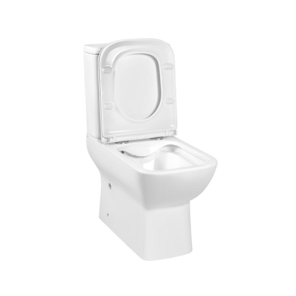 Унітаз-компакт Qtap Aries безободковий з сидінням Soft-close QT03222171ARW