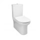 Унітаз-компакт Qtap Aquarius безободковий з сидінням Soft-close QT2122C665PW