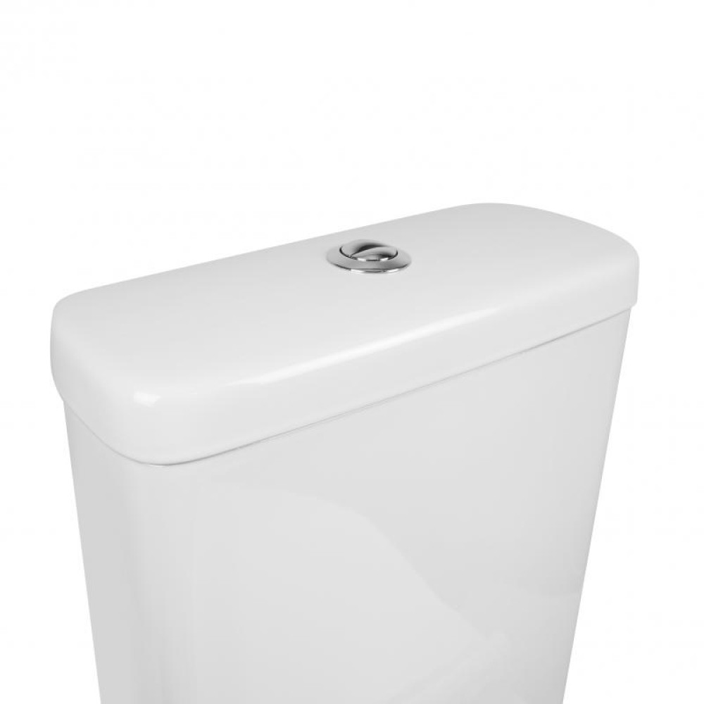 Унітаз-компакт Qtap Aquarius безободковий з сидінням Soft-close QT2122C665PW