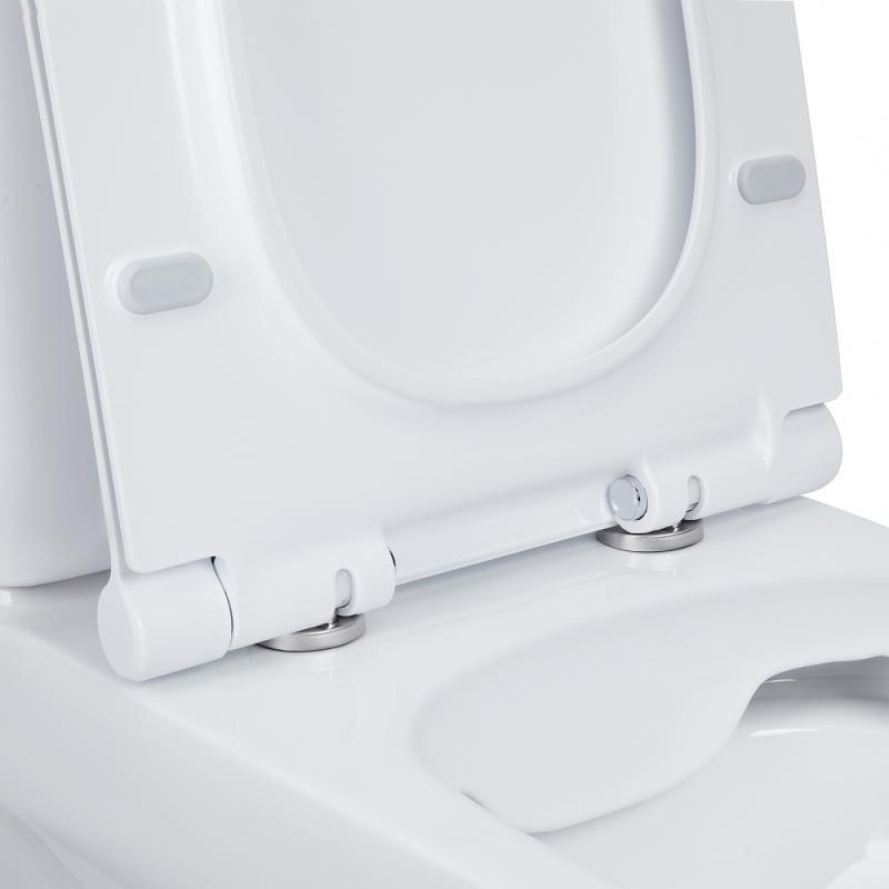 Унітаз-компакт Qtap Cardinal безободковий з сидінням Soft-close QT0422C666PW