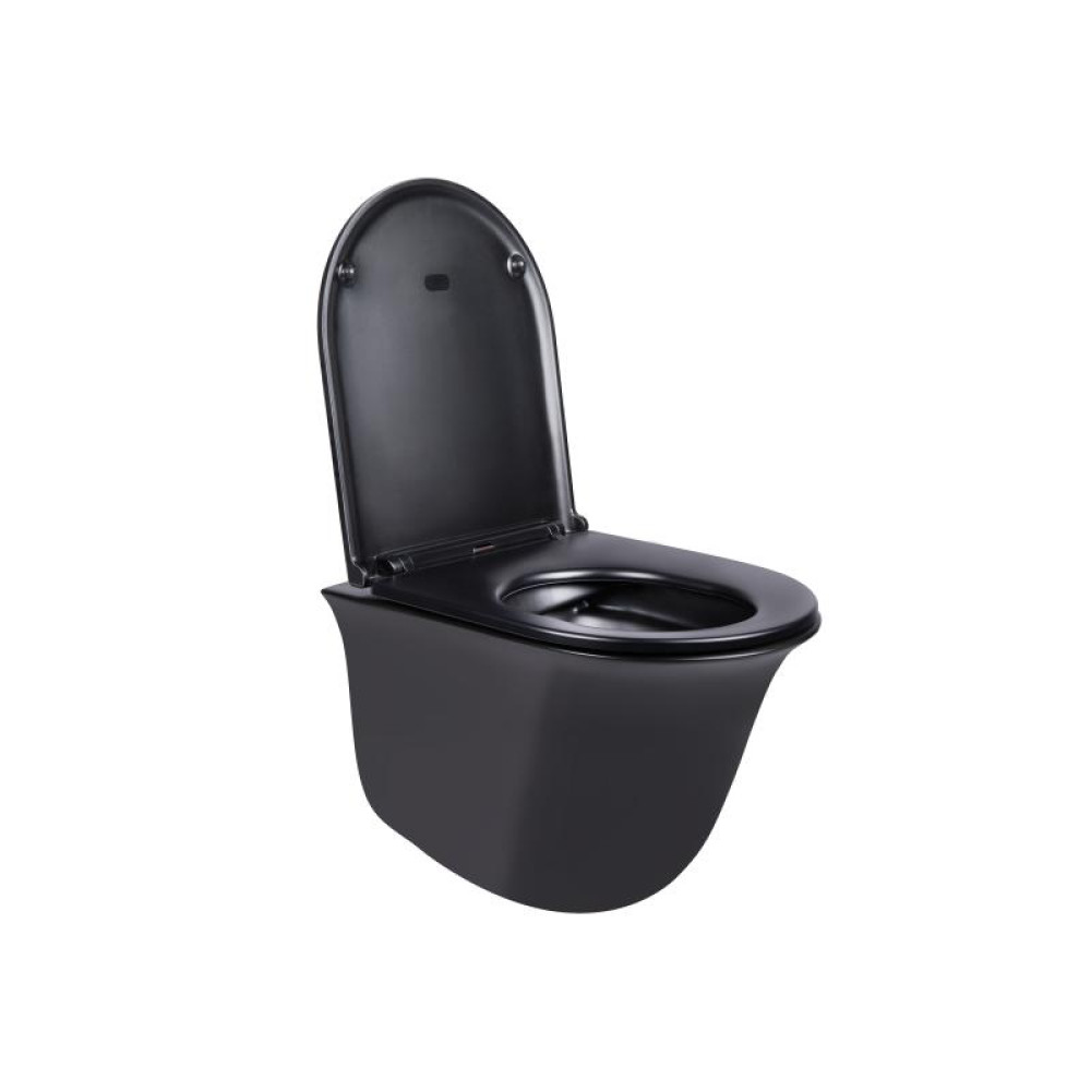 Унітаз підвісний Qtap Virgo безободковий з сидінням Soft-close QT1833051ERMB
