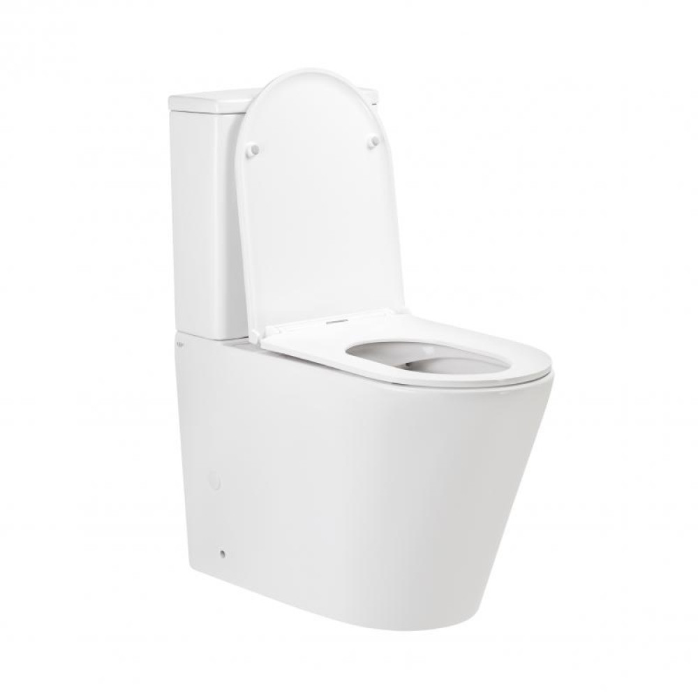 Унітаз Qtap Scorpio підлоговий Ultra Quiet з сидінням Slim Duroplast/ Soft-close/ Quick relase QT14222125AUQW