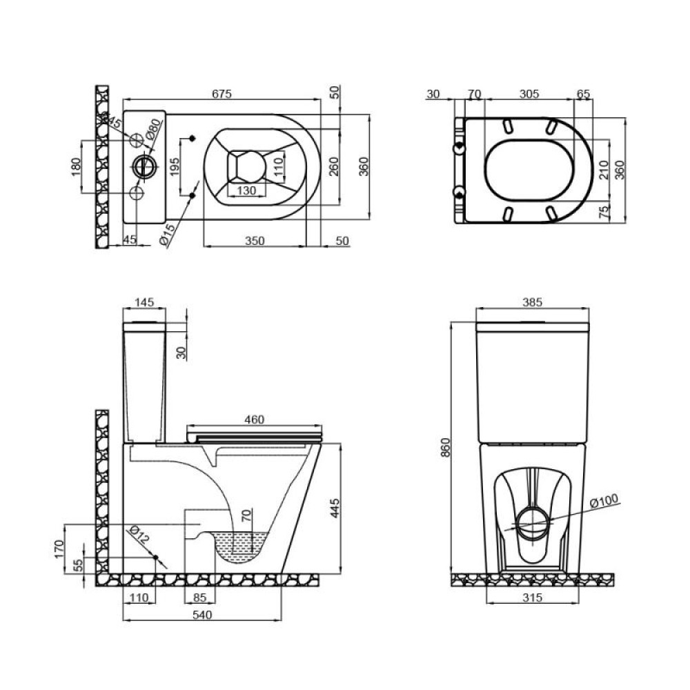 Унітаз Qtap Scorpio підлоговий Ultra Quiet з сидінням Slim Duroplast/ Soft-close/ Quick relase QT14222125AUQW