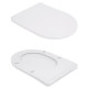 Напольный унитаз Qtap Robin Ultra Quiet с сиденьем Slim Duroplast/ Soft-close/ Quick Release QT13226089AW